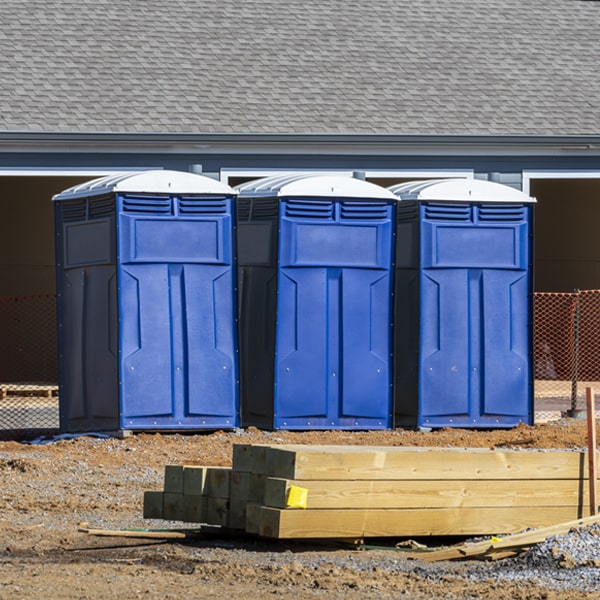 how often are the portable restrooms cleaned and serviced during a rental period in Charlotte